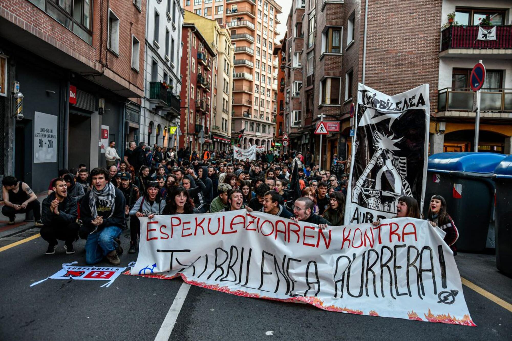 Txirbilenea Manifestacion desalojo Sestao